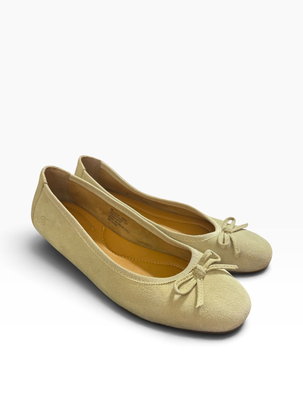Born Brin Ballet Flat Suede Beige Comfortable Casual